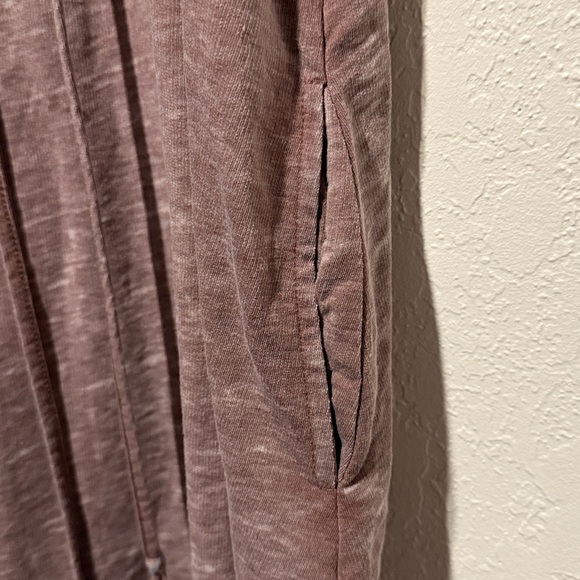 White Crow Lace Up Tank Top Dress Mauve Buckle Size XL Side Pockets Comfy Boho - Picture 5 of 7